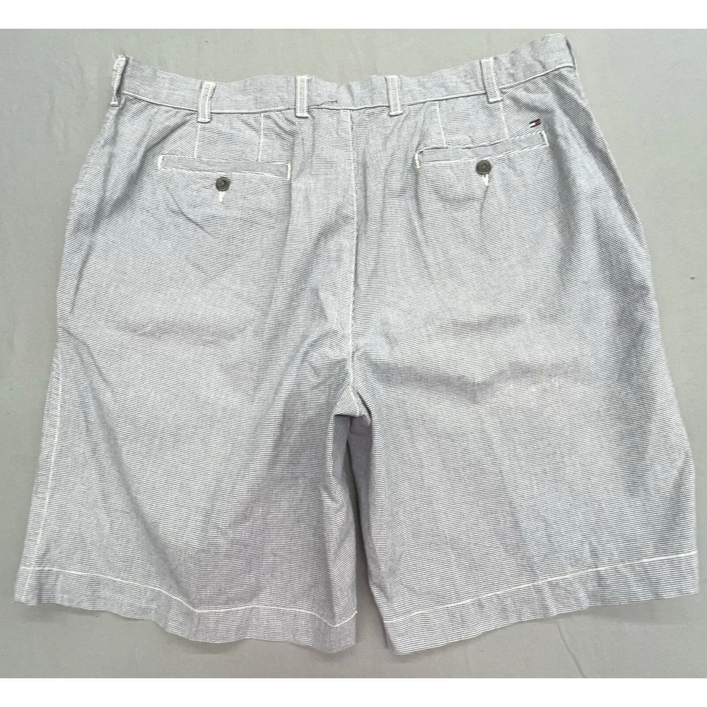 Tommy Hilfiger Short Men 38 Blue Houndstooth Cotton Preppy Coastal Beach Classic